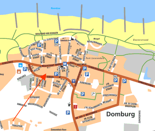 Kaart Domburg